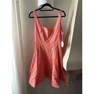 STAUD Mini Wells Dress Grapefruit 14